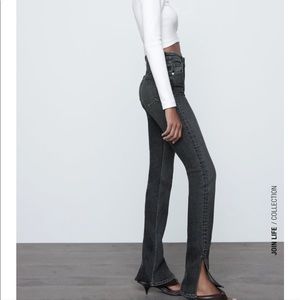 New Zara Split hem jeans
